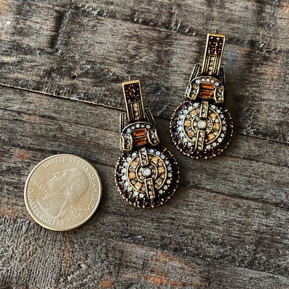 NEW Geo Drop Rhinestone Earrings - Picture 7 of 7